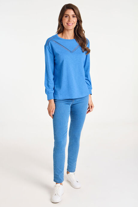 Crochet Insert Sweatshirt
