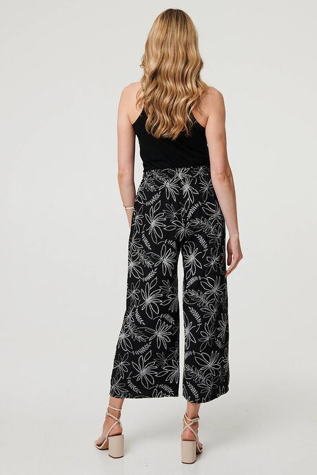Izabel London – Floral High Waist Wide Leg Trousers