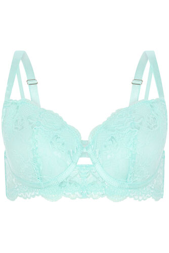 Lace Detail Key Hole Non Padded Bra