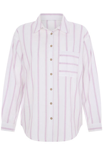 Stripe Linen Blend Shirt