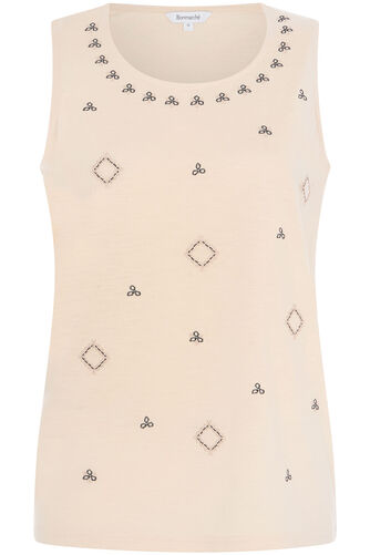Embroidered Jersey Vest