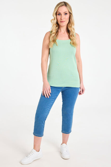 Plain Sleeveless Square Neck Vest