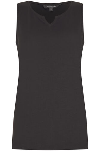 Plain Notch Neck Vest