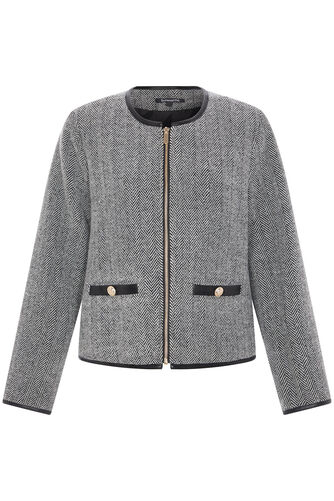Long Sleeve Smart Herringbone Jacket
