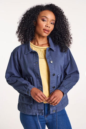Autonomy - Button Front Twill Collared Jacket