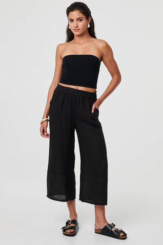 Izabel London – Floral High Waist Stretchy Crop Trousers