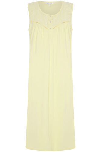 Sleeveless Broderie Panel Nightdress