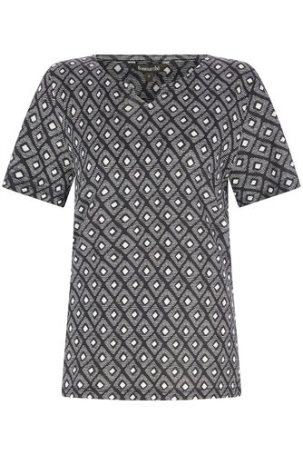 Notch Neck Tribal Print T-Shirt