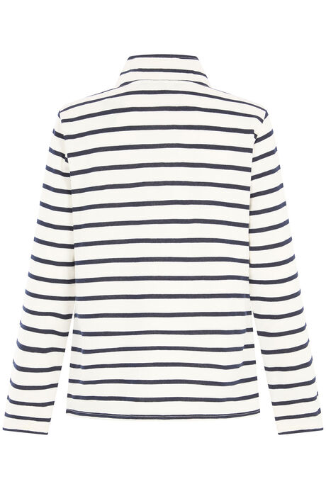 Long Sleeve Stripe 1/4 Zip Sweatshirt