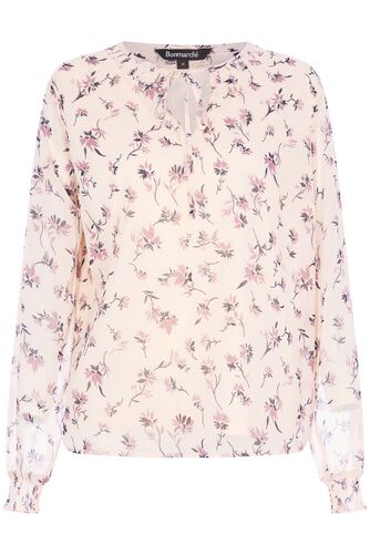 Long Sleeve Floral Print Blouse