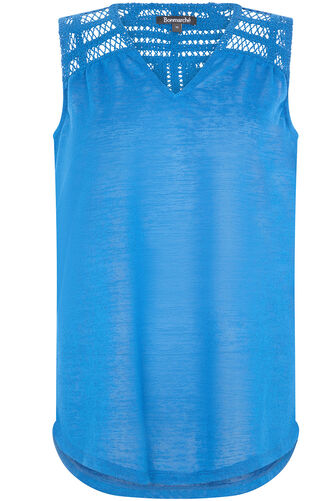 Sleeveless Crochet Jersey Vest
