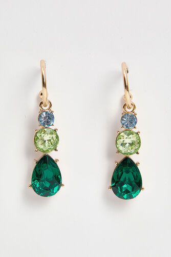 Gem Stone Teardrop Earrings