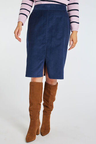 Baby Cord Skirt With Front Split