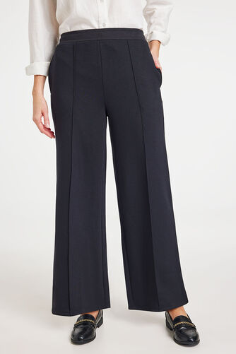 Wide Leg Pintuck Smart Joggers
