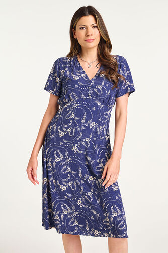 Floral Paisley Print Tea Dress