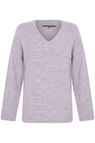 V-Neck Rib Jumper