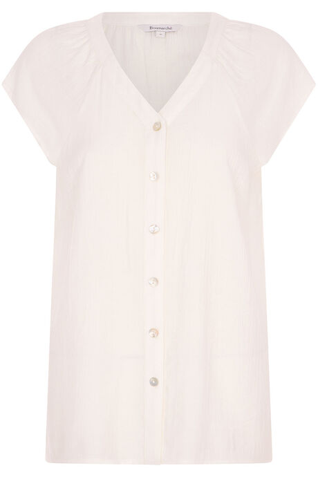 Plain Button Through Blouse