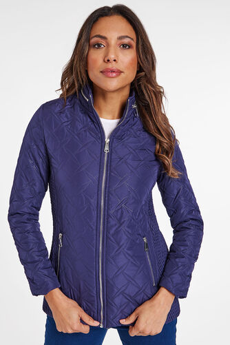 Panelled Embossed Coat