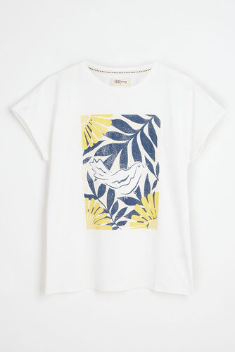 Autonomy - Short Sleeve Bird Print T-Shirt