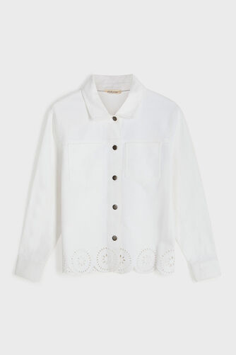 Autonomy – Cut Out Scallop Hem Denim Jacket