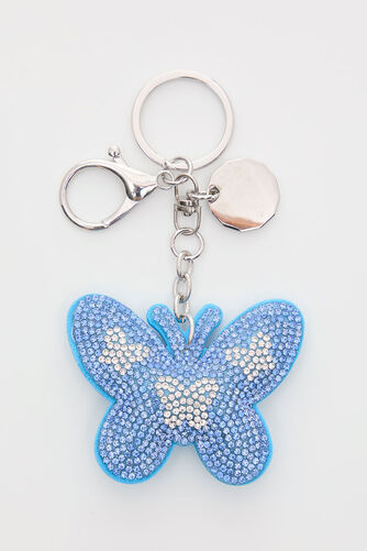 Butterfly Stud Detail Keyring