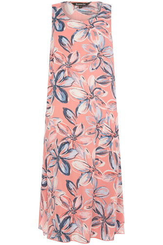 Sleeveless Floral Print Pocket Dress