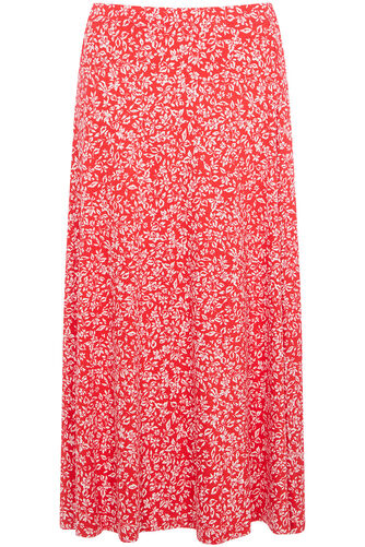 Ditsy Leaf Print Jersey Flippy Skirt
