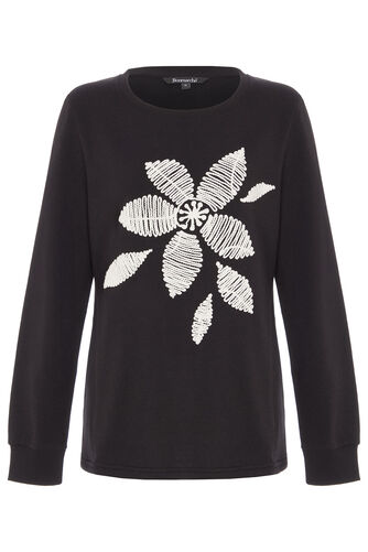 Long Sleeve Cornelli Flower Sweatshirt