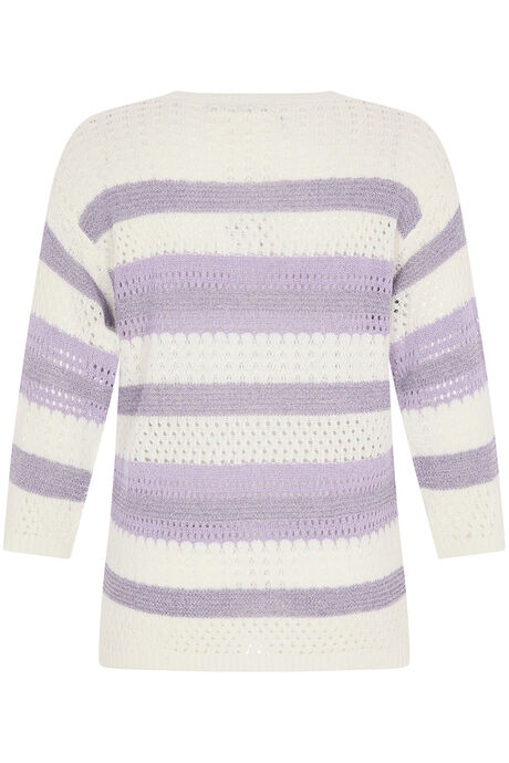Stripe Lurex Pointelle Jumper