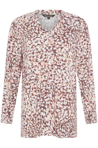 Notch Neck Animal Print Tunic