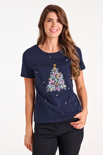 Star Tree Print T-Shirt
