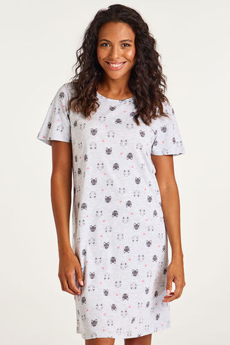 All Over Cat and Heart Nightdress