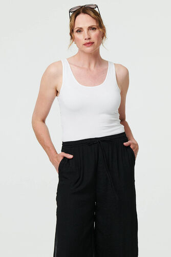 Izabel London – High Waist Side Split Layered Trousers