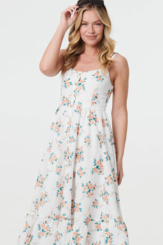 Izabel London – Floral A-Line Cami Strap Midi Dress