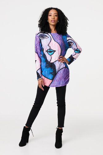 Izabel London – Abstract Sequin Detail Tunic Top