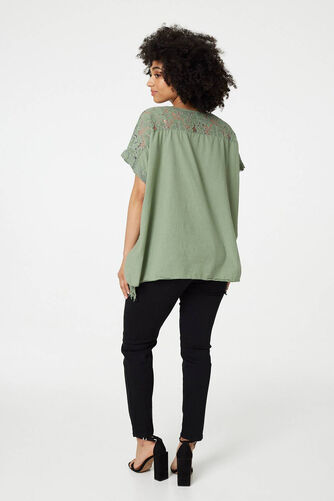 Izabel London - Broderie Anglaise Oversized Blouse