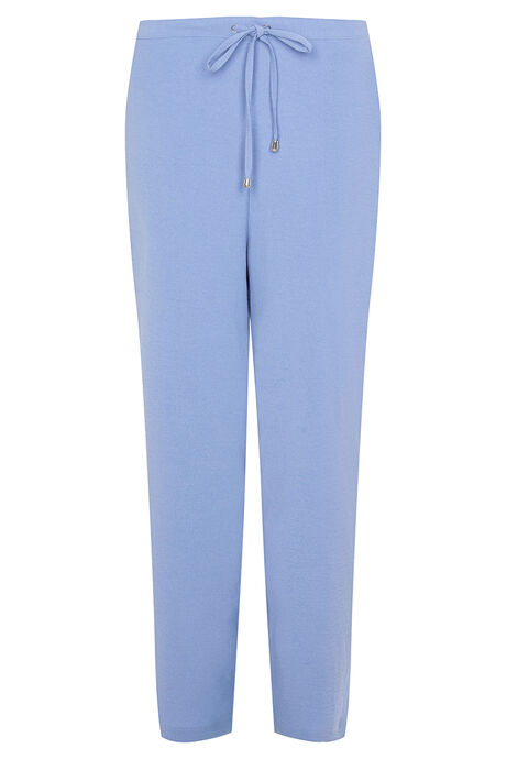 Silky Texture Tie Waist Elasticated Trousers