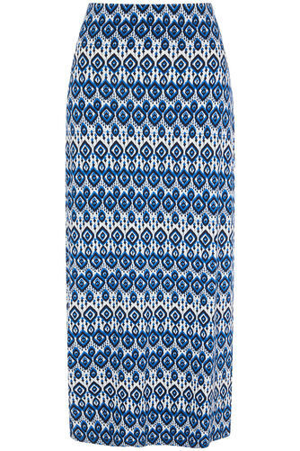 Ikat Print Jersey Pull On Skirt