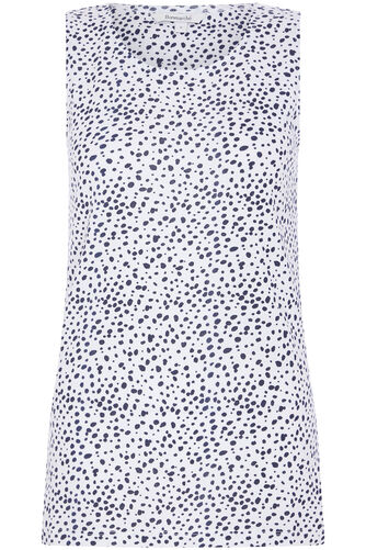 Scoop Neck Spot Print Vest