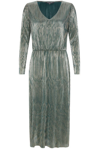 Foil Plisse Dress
