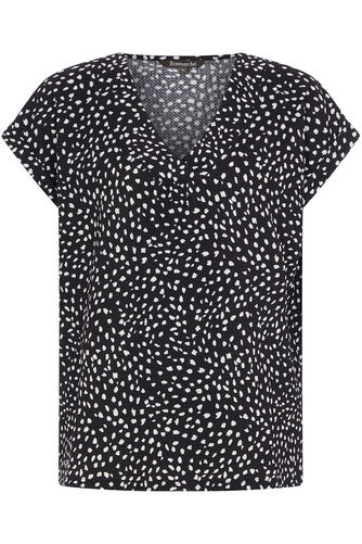 Dash Spot Print Textured T-shirt