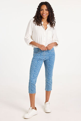 The SARA Ditsy Print Cropped Jeans