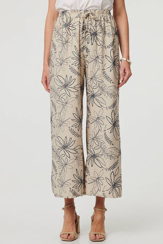 Izabel London – Floral High Waist Wide Leg Trousers